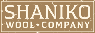 Shaniko Wool Company logo on a beige background
