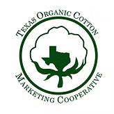 Logo of Texas Organic Cotton Marketing Cooperative with a green graphic design.